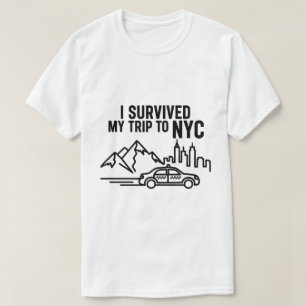 I Survived My Trip to NYC Minimalist Taxi & Sky T-Shirt