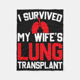 I Survived My Wife's Lung Transplant, New Lung Fleece Blanket