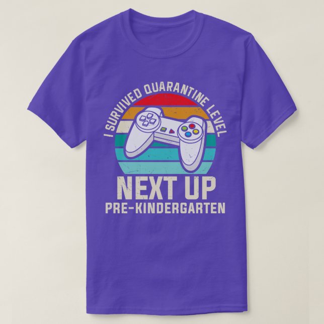 I Survived Next Up Pre Kindergarten Video Game Lov T-Shirt (Design Front)
