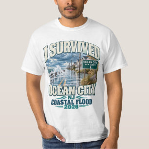 I Survived Ocean City NJ Coastal Flood 2026 Jersey T-Shirt