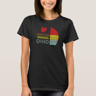 I Survived Ohio map Meme distressed retro vintage T-Shirt