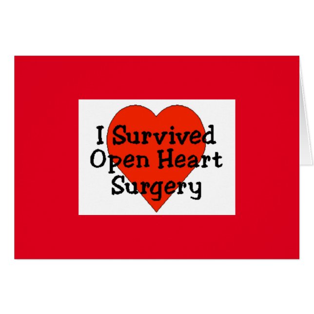 I Survived Open Heart Surgery Card (Front Horizontal)