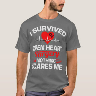 I Survived Open Heart Surgery Gifts Recovery Men T-Shirt