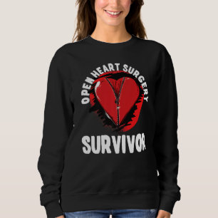 I Survived Open Heart Surgery Heart Attack Survivo Sweatshirt
