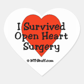 I Survived Open Heart Surgery Heart Sticker