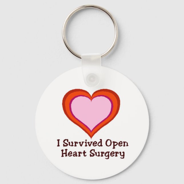 I Survived Open Heart Surgery Key Ring (Front)