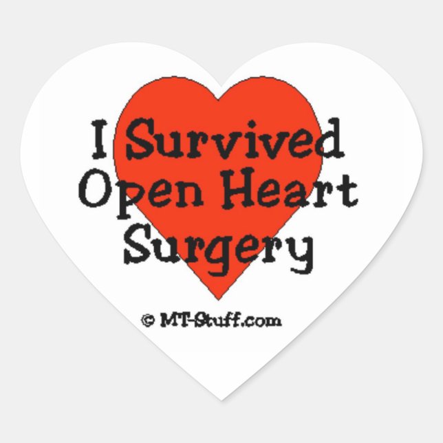 I Survived Open Heart Surgery Sticker (Front)