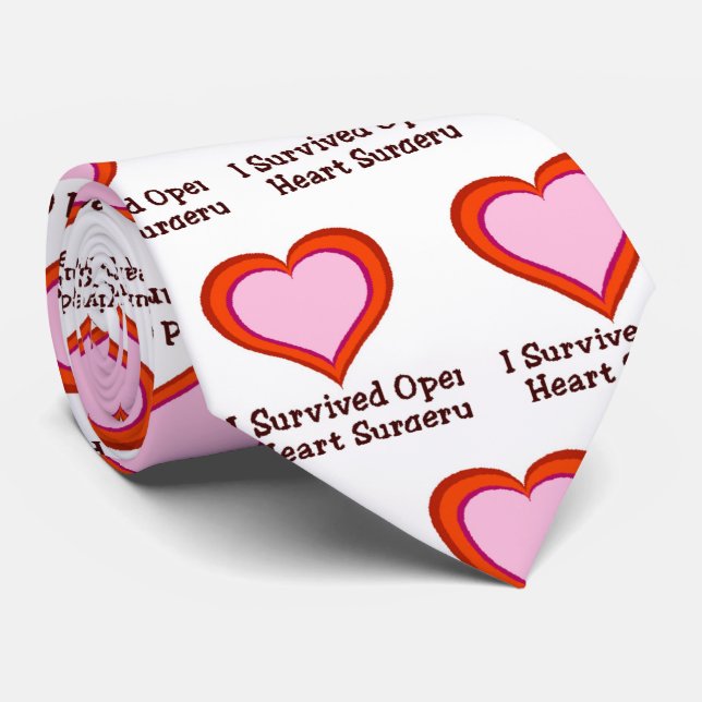 I Survived Open Heart Surgery Tie (Rolled)