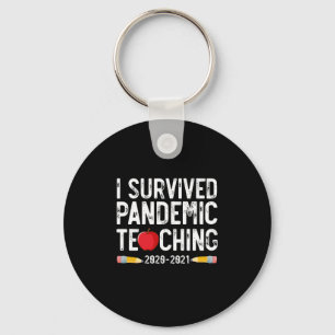 I Survived Pandemic Teaching 2020 2021 Apple Key Ring