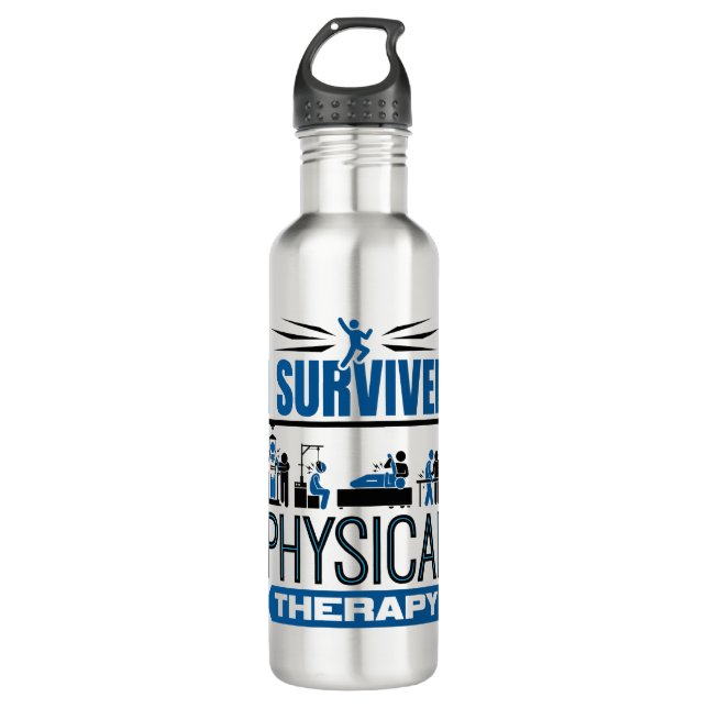 I Survived Physical Therapy Survivor 710 Ml Water Bottle (Front)
