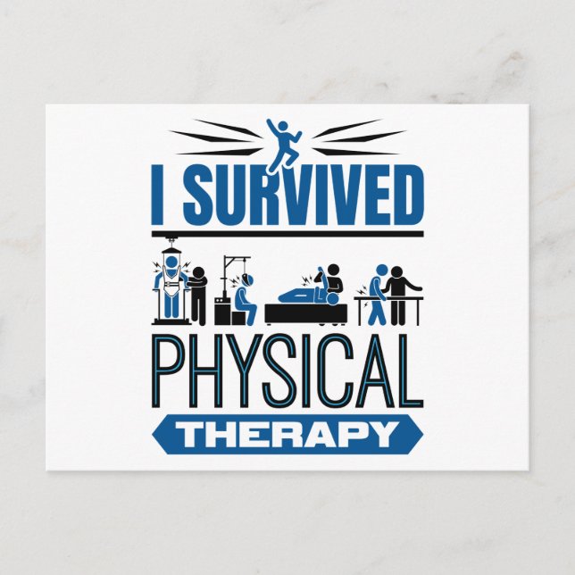 I Survived Physical Therapy Survivor Postcard (Front)