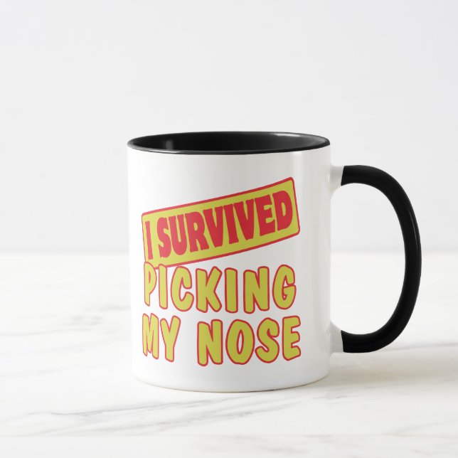 I SURVIVED PICKING MY NOSE MUG (Right)