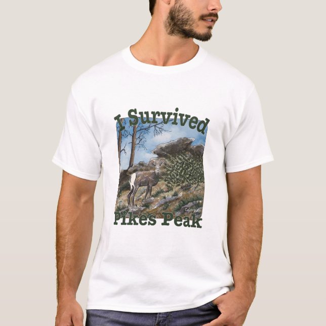 I Survived Pikes Peak, Colorado T-Shirt (Front)