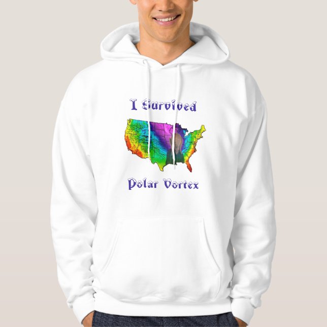 I Survived Polar Vortex Hoodie (Front)
