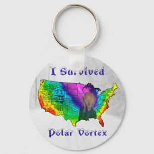 I Survived Polar Vortex Key Ring