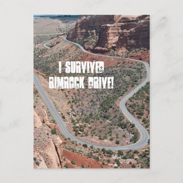 I Survived Rimrock Drive! Postcard (Front)