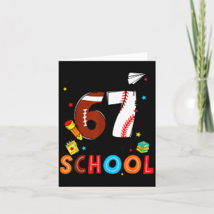 I Survived Sixty Seven Days Of School Funny Baseba Card