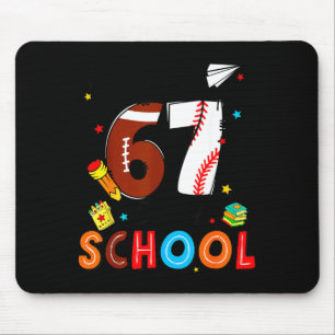 I Survived Sixty Seven Days Of School Funny Baseba Mouse Mat