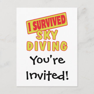 I SURVIVED SKYDIVING INVITATION