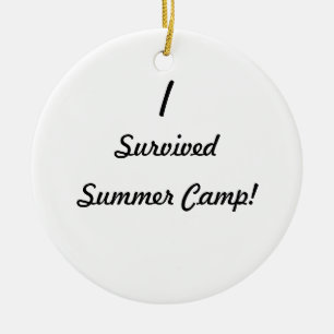 I survived summer camp! ceramic tree decoration