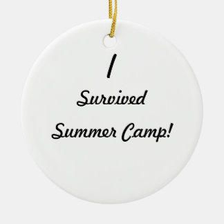 I survived summer camp! ceramic tree decoration