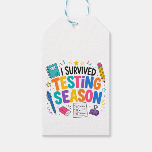 I Survived Testing Season School Humour Gift Tags