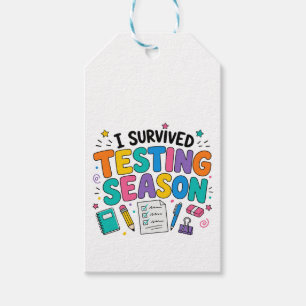 I Survived Testing Season School Humour Gift Tags