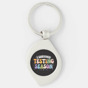 I Survived Testing Season School Humour Key Ring