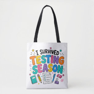 I Survived Testing Season School Humour Tote Bag
