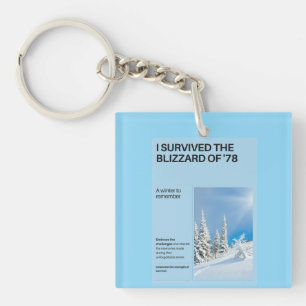 I Survived The Blizzard of '78 Key Ring