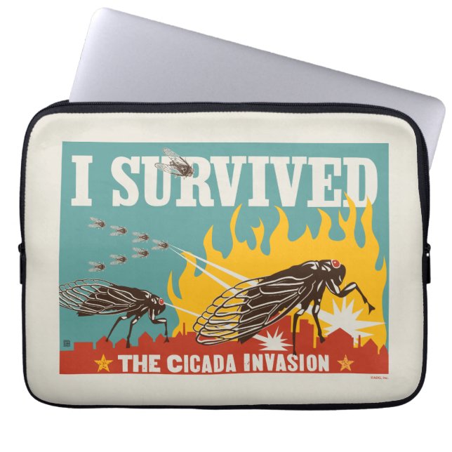 I Survived the Cicada Invasion Laptop Sleeve (Front)