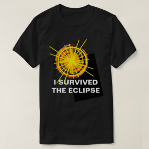 I Survived The Eclipse funny customisable T-Shirt