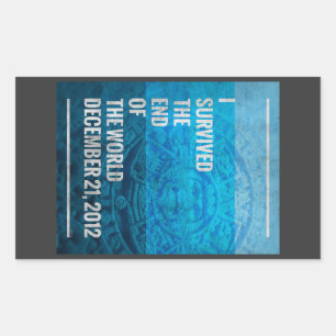 I Survived The End of The World Rectangular Sticker