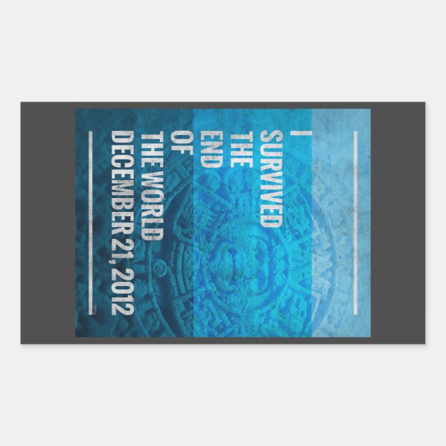 I Survived The End of The World Rectangular Sticker (Front)