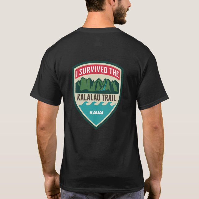 "I Survived the Kalalau Trail" Men's T-Shirt (Back)