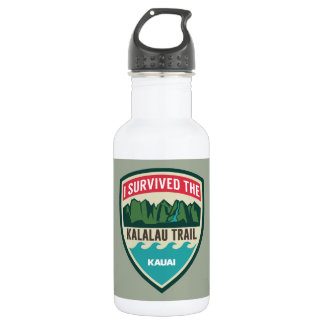 "I Survived the Kalalau Trail" Water Bottle