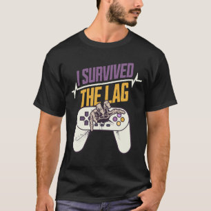 I Survived the Lag – Funny Gamer Skeleton Controll T-Shirt