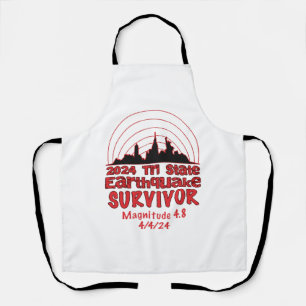 I Survived the NYC Earthquake Quake Tri State 2024 Apron