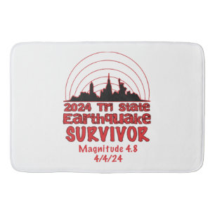 I Survived the NYC Earthquake Quake Tri State 2024 Bath Mat