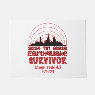 I Survived the NYC Earthquake Quake Tri State 2024 Doormat