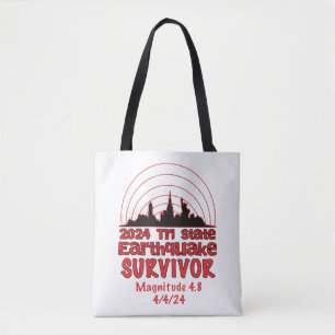 I Survived the NYC Earthquake Quake Tri State 2024 Tote Bag