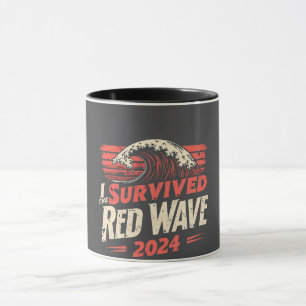 I Survived the Red Wave 2024 Trump Won Inaguration Mug
