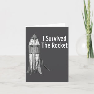 I Survived The Rocket Funny Apparel  Card