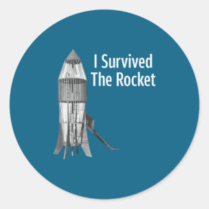 I Survived The Rocket Funny Apparel  Classic Round Sticker