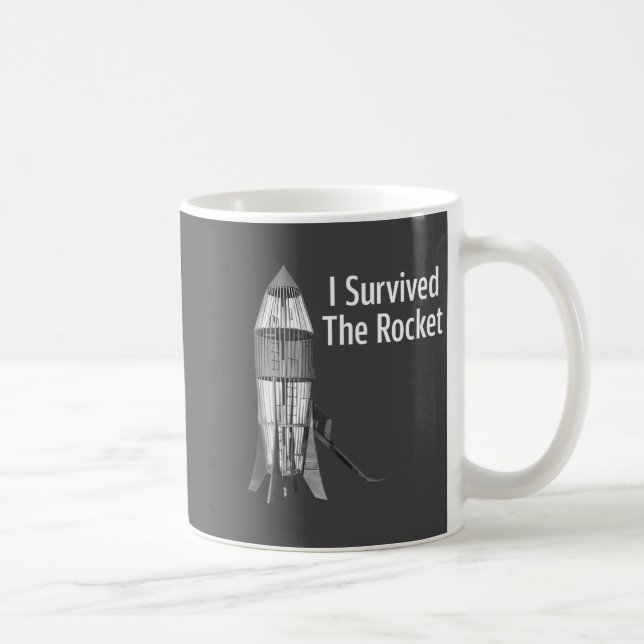 I Survived The Rocket Funny Apparel  Coffee Mug (Right)