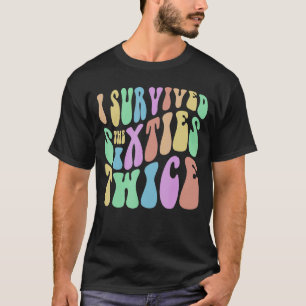 I SURVIVED The SIXTIES TWICE 70th Birthday Retro V T-Shirt