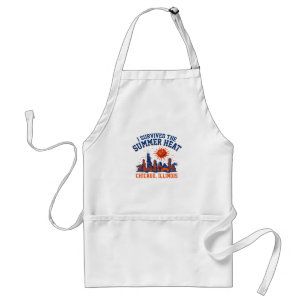 I Survived The Summer Heat Chicago Illinois Standard Apron
