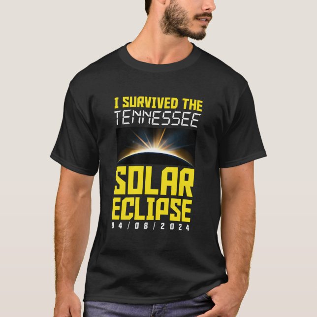 I Survived The Tennessee Solar Eclipse April 8 202 T-Shirt (Front)