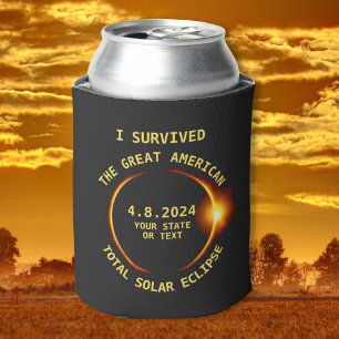 I Survived the Total Solar Eclipse 4.8.2024 USA Can Cooler