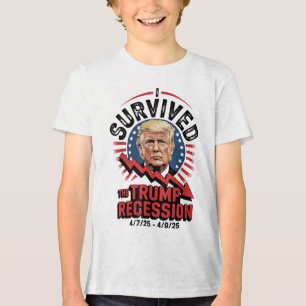 I Survived The Trump Recession 4 7 25 - 4 9 25 Tri-Blend Shirt